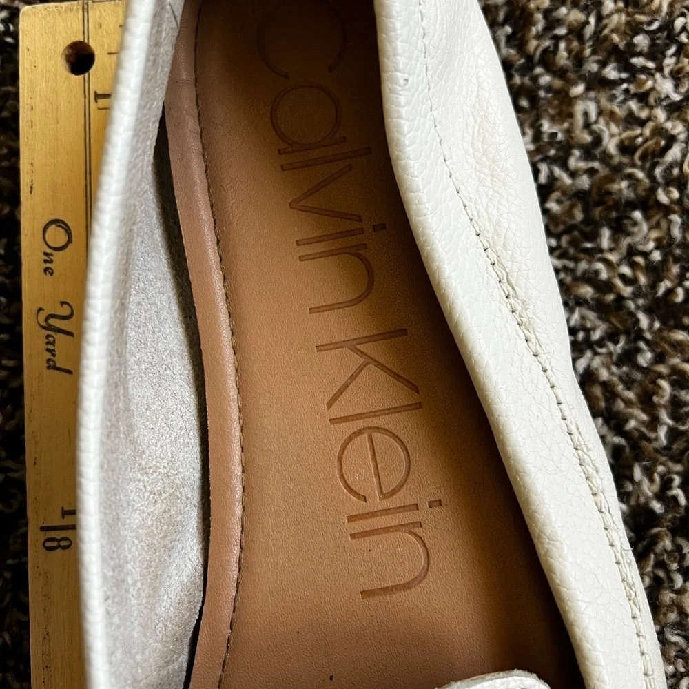 Calvin Klein Women's Cream Loafers - Picture 3 of 8